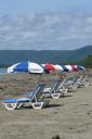 Het strand van Port Douglas ziet er aantrekkelijk uit, helaas mogen we alleen zwemmen binnen een net vanwege de kwallen